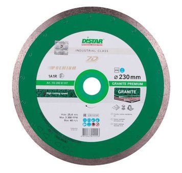 Диск алмазний ТМ Дістар суцільний Granite Premium 7D 230*1,5*25,4 1/1/1