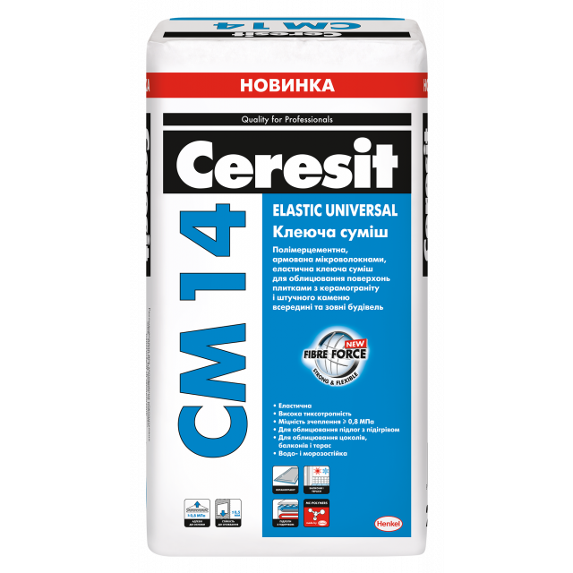 Клей для плитки Ceresit CM 14 Elastic Universal 25 кг, (2487169)