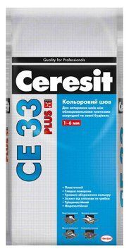 Заполнитель швов Ceresit CE33 Plus ral 100 белый до 6 мм 2 кг, (1994988)