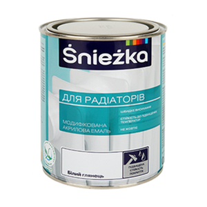 Емаль акрилова для радіаторів ТМ Снєжка 2,5 л 1/4/1