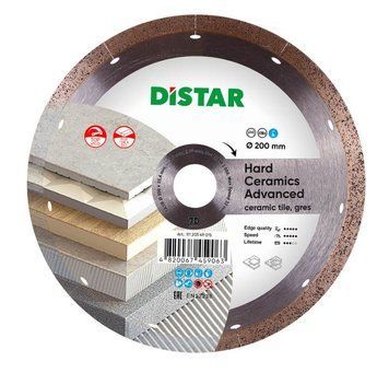 Диск алмазний ТМ Дістар суцільний Hard Ceramics Advanced 7D 200*1,4*25,4 1/1/1