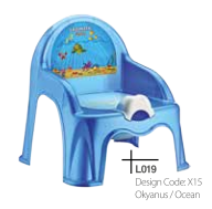 Горшок детский стул голубой Ozer, (L019/X15)