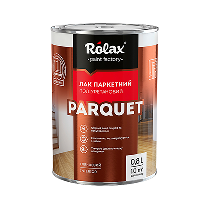 Лак паркетный полиуретановый Parquet Rolax, 0.8 л