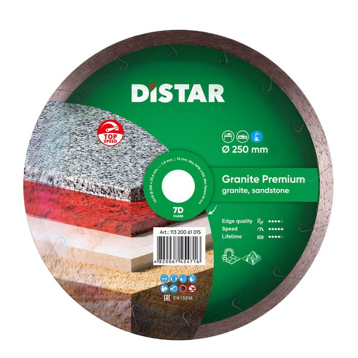 Диск алмазний DISTAR цілісне 1A1R 250x1.7х10x25.4 Granite Premium, (11320061019)