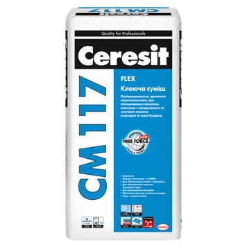 Клей для плитки Ceresit CM 117 Flex 25 кг, (947427)