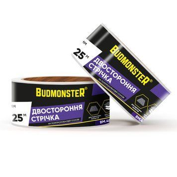 Лента тонкая на полипропиленовой основе двухсторонняя BudMonster 48 мм х 10 м, (BM.4810PP)