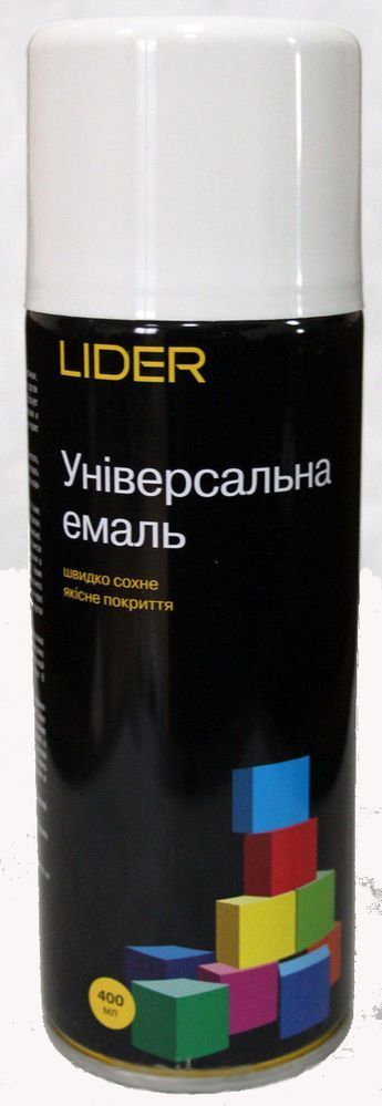 Эмаль аэрозольная универсальная Lider 400 мл, снежно-белая, (9003)